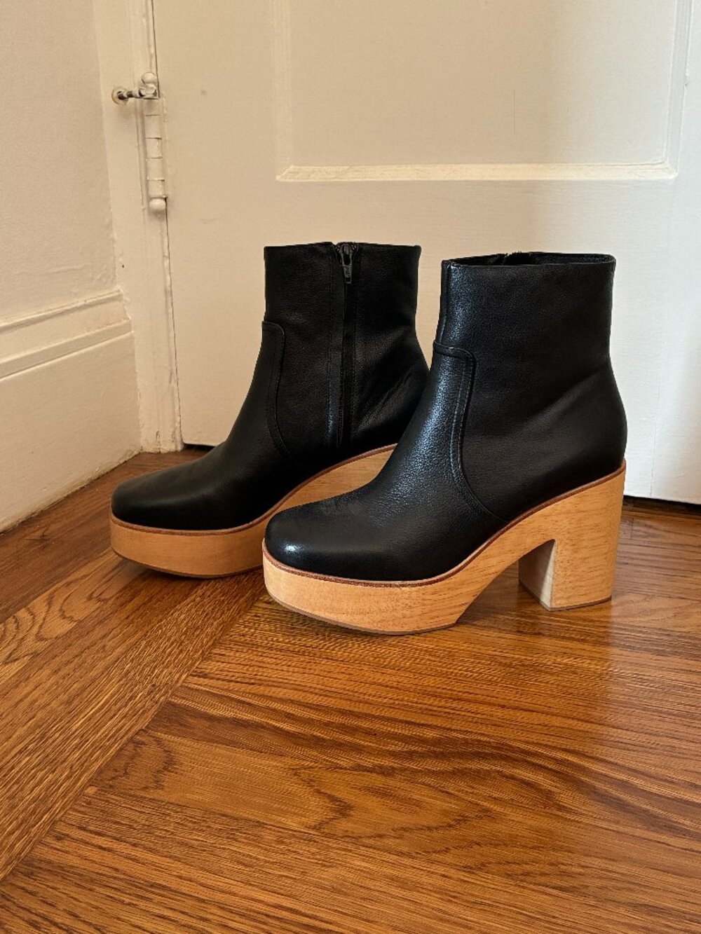 New Charlotte Stone Paz Black Leather Boots
